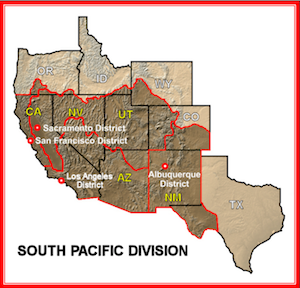 South Pacific Division Regional Map